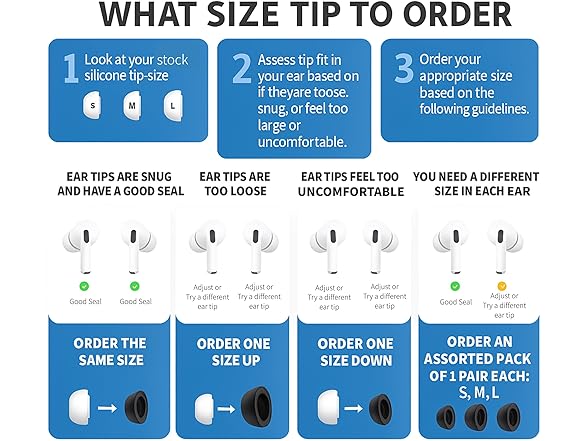 (3 Pairs) Comply Memory Foam Earbud Tips for Apple AirPods Pro Gen 3