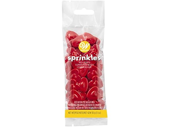 Wilton Red Heart Shaped Sprinkles