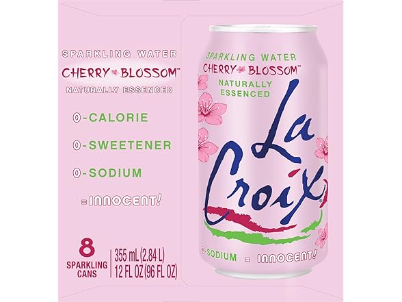 8PK La Croix Sparkling Water, Cherry Blossom