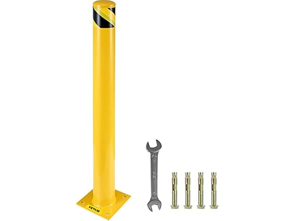 VEVOR Safety Bollard 48"x4.5" Safety Barrier Bollard 4-1/2" OD 48" Hei
