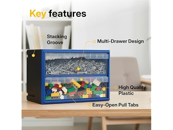 NORTHSKY 2-Drawer Small Parts Cabinet,