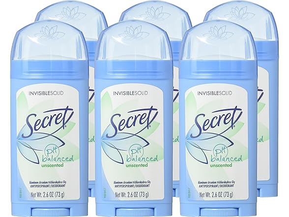 Secret Original Unscented 2.6oz 6pk