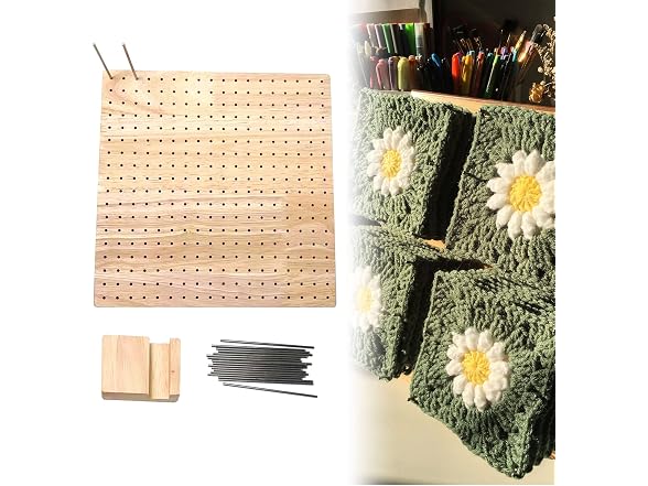 9.25 Inches Crochet Blocking Board, Bamboo