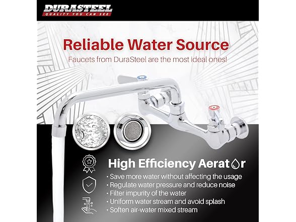 DuraSteel Commercial Sink Faucet 