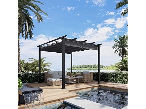 10' X 10' Outdoor Retractable Pergola