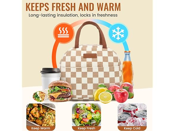 11L Insulated Lunch Bag for Women