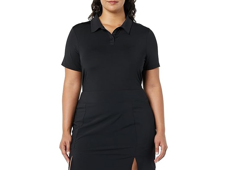 Amazon Essentials Women's Tech Stretch Tennis T-Shirt, Black, Large