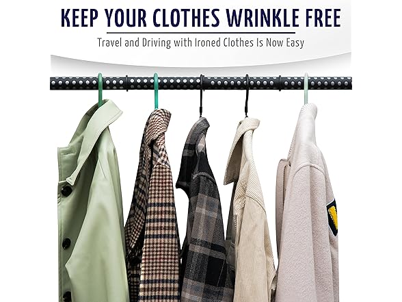 Zone Tech HA0007 Car Expandable Clothes Hanger Bar 