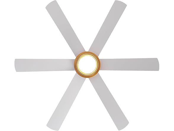 Parrot Uncle F6005GD 54" Gold Ceiling Fan w/ Light