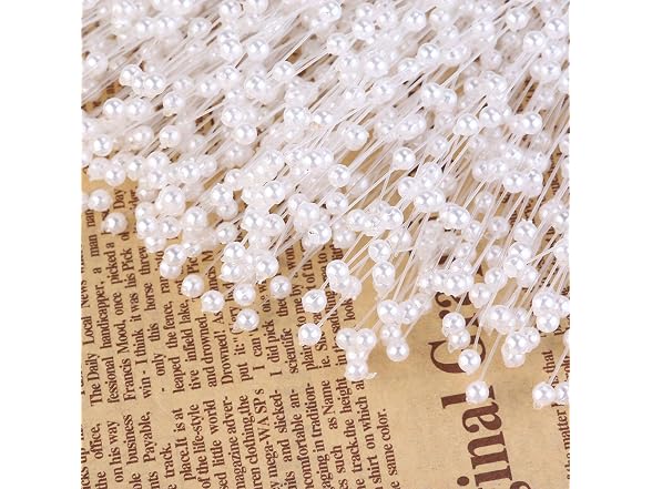 canjoyn 100 Stems Pearl Sticks Beading on
