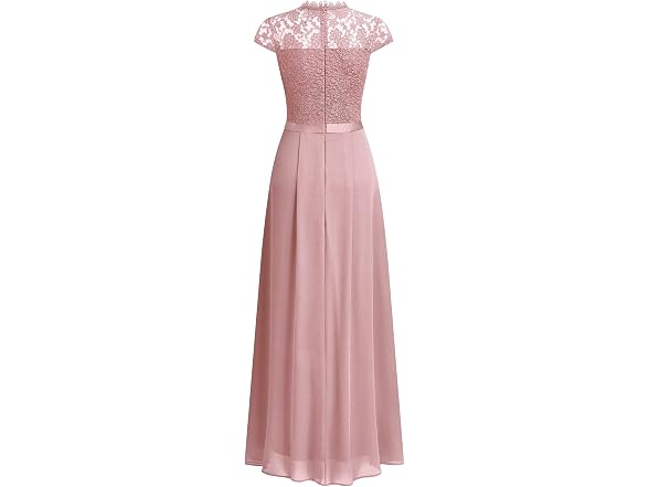 Miusol Women (L) Formal Scoop Neck Lace Maxi Dress