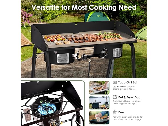 Red Mountain Valley Two Burner Outdoor Portable Gas Stove