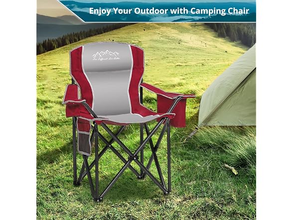 SAILARY Folding Camping Chair 450LBS Red