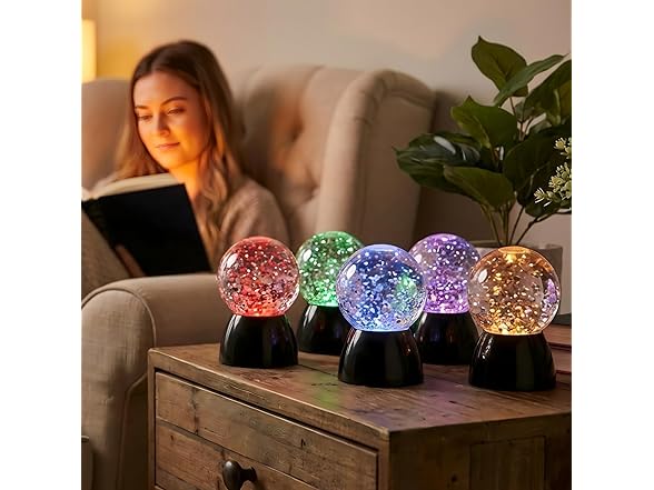 Water Globe Light Color Changing 4Pk