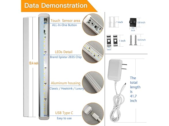 Jukomingda LED Under Cabinet Lighting kit