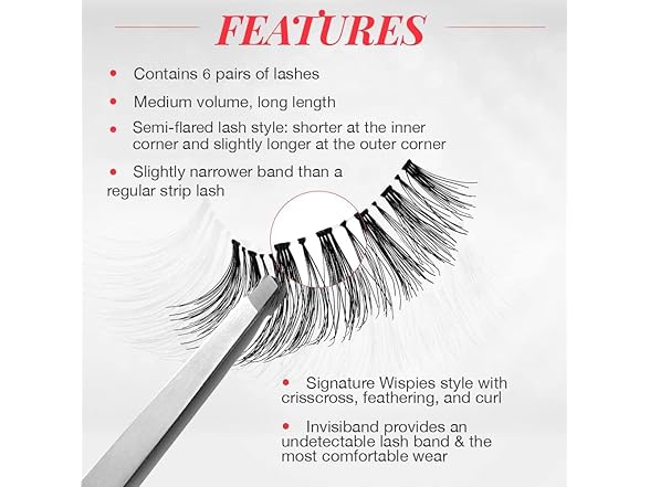 Ardell False Eyelashes Wispies Black