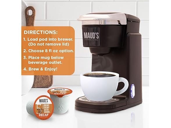 18CT Maud's Decaf Salted Caramel Flavored Coffee Pods