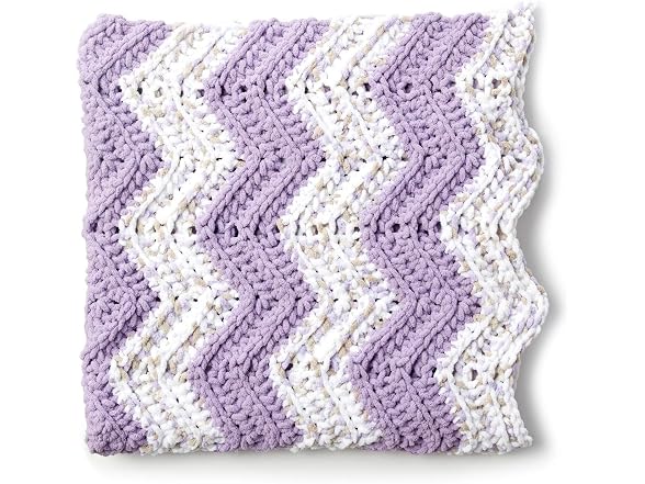 Bernat Baby Blanket Yarn, 3.5 oz, Little Lilac Dove Print