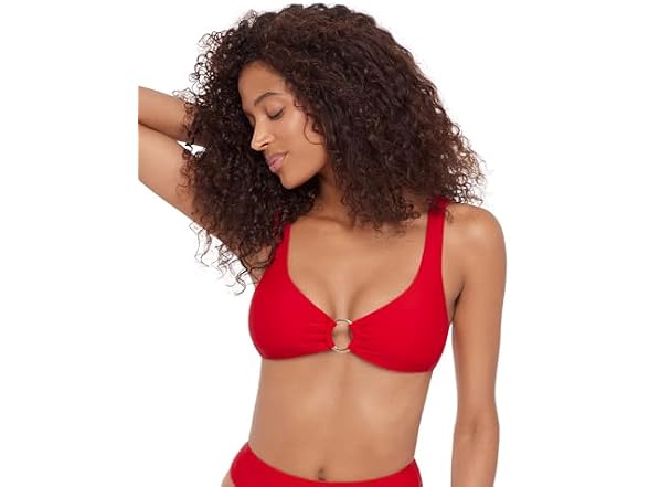 Steve Madden Women Ring Front Swim Bralette Top - Gallery 8