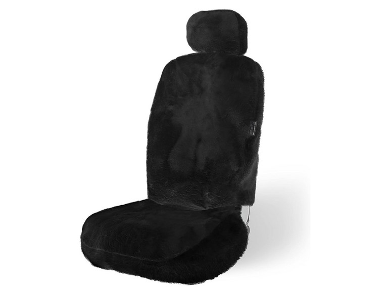 Zone Tech SE0086 Genuine Sheepskin Car Seat C over Blac
