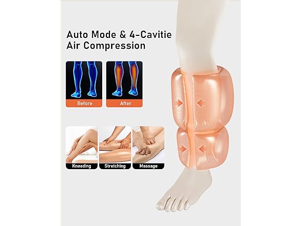 QUINEAR Cordless Calf Massager with Heat and Compression
