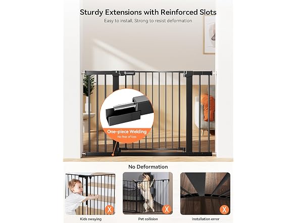 COMOMY 30"Tall 46"Wide Baby Gate