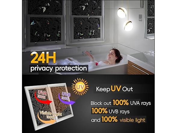 Dwersty Blackout Window Privacy Film