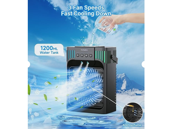 TIOKVIOP Portable Air Conditioners, Evaporative Air Cooler