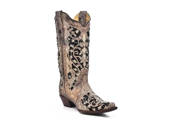 Corral Boots Women's Brown Black Floral