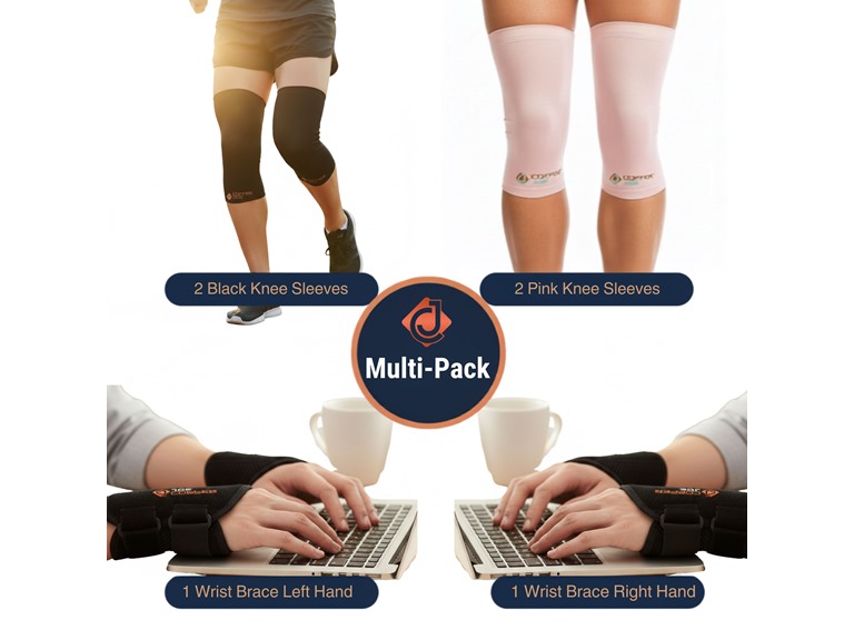 Copper Joe Knee & Wrist Support Set