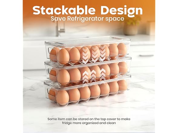 Utopia Home Egg Container With Lid and Handle for