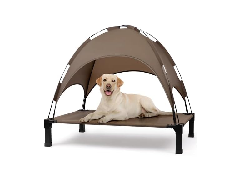 Heeyoo BC2021025050001 Elevated Dog Bed with Canopy