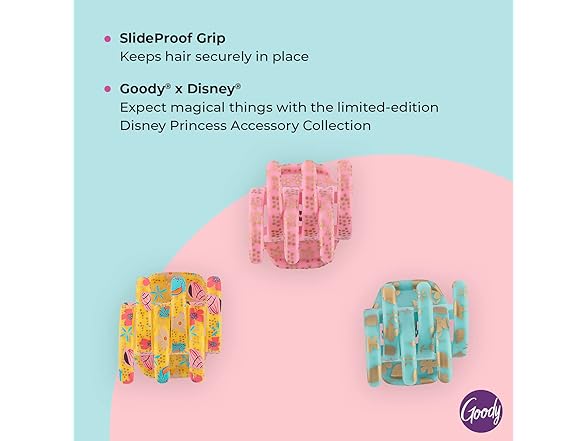 GOODY Classics Half Claw Clips - 3-Pac