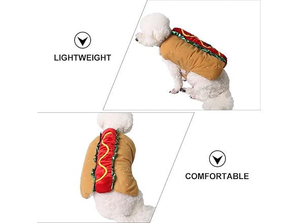 ULTECHNOVO Hot Dog Doggie Pet Costume, Funny