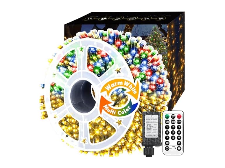 Voolex Christmas String Lights, 204FT