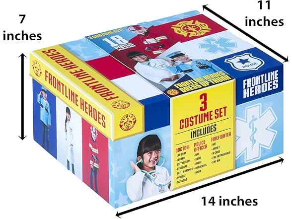 Rubies Everyday Heroes Dress Up Trunk Set Toy for Kids