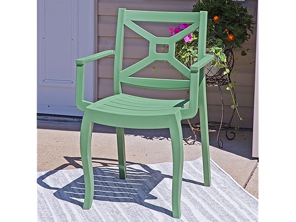 Sunnydaze Decor Tristana Arm Chairs Green