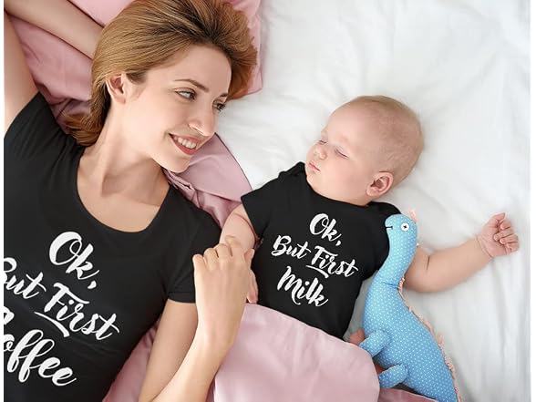 Tstars Women Mom Medium / Baby 12M Set