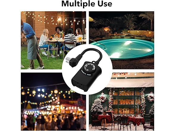 HBN Outdoor Light Timer 2 Pack