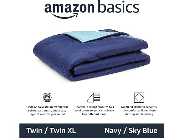 Amazon Basics Washable Comforter Blanket
