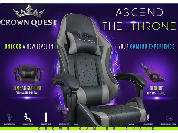 Ergonomic Gaming Chair w/Lumbar Support
