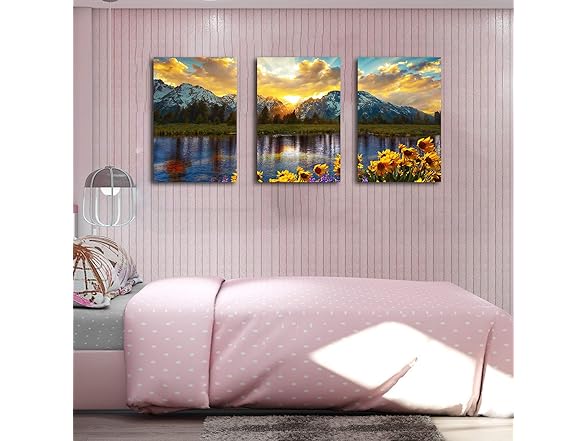 Mountain Canvas Wall Painting 3Pk