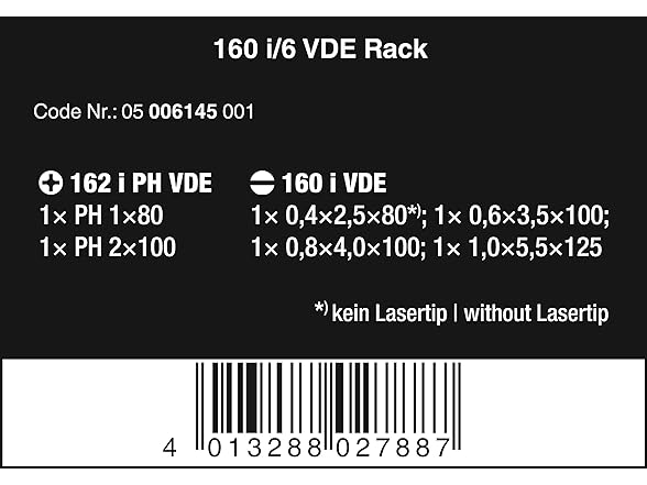Wera 5006145001 Wera Kraftform Plus 160i/6 Insulate