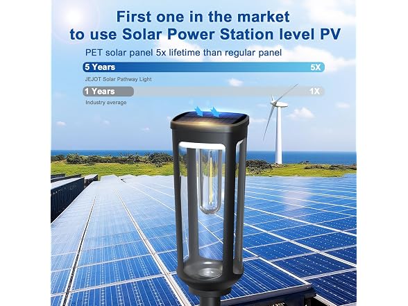 JEJOT Solar Pathway Lights 6-Pack
