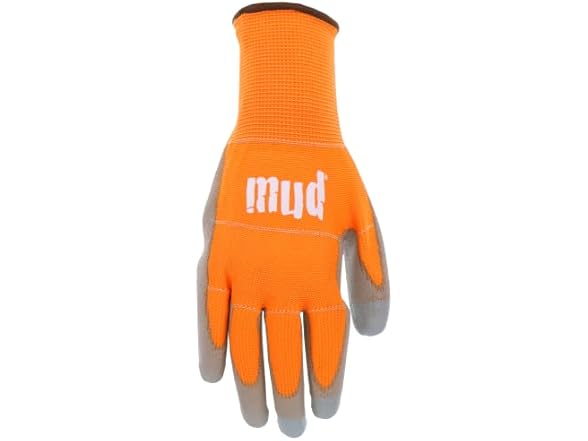 MUD 028O  Polyurethane Coating Gloves, Orange