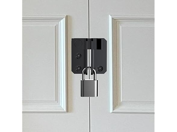 Door Flip Latch Slide Bolt Black-L