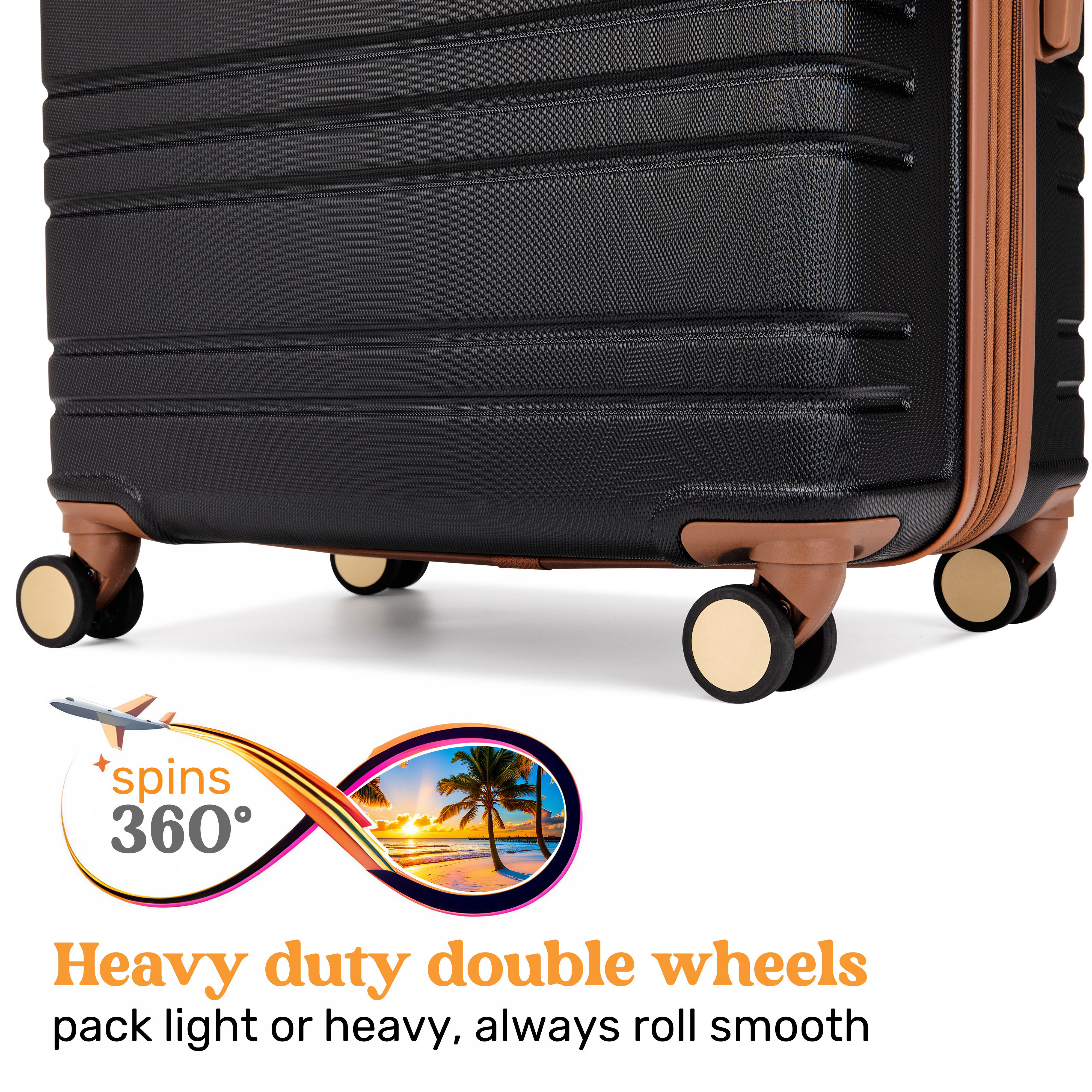 Brickell 3Pc Retro Spinner Luggage Set - Gallery 15