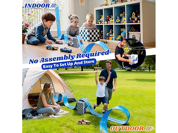 lemostaar Flexible Race Track Toys for Kids