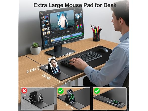 Wireless Charging Mouse Pad