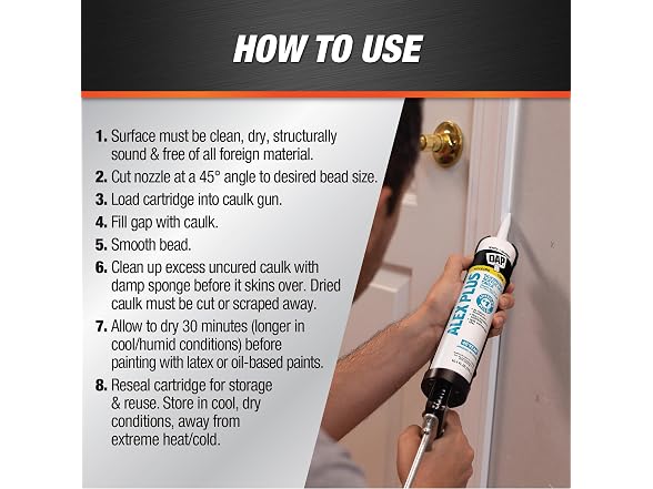 DAP 18152 Alex Plus Caulk 10.1oz White